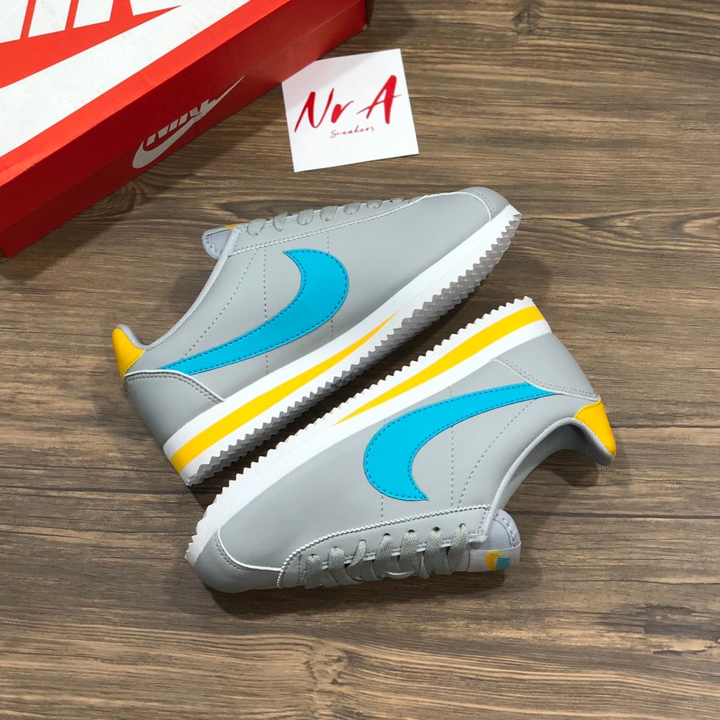 yellow and green nike cortez