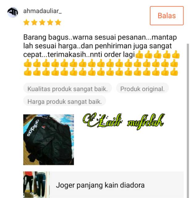 Joger panjang kain diadora