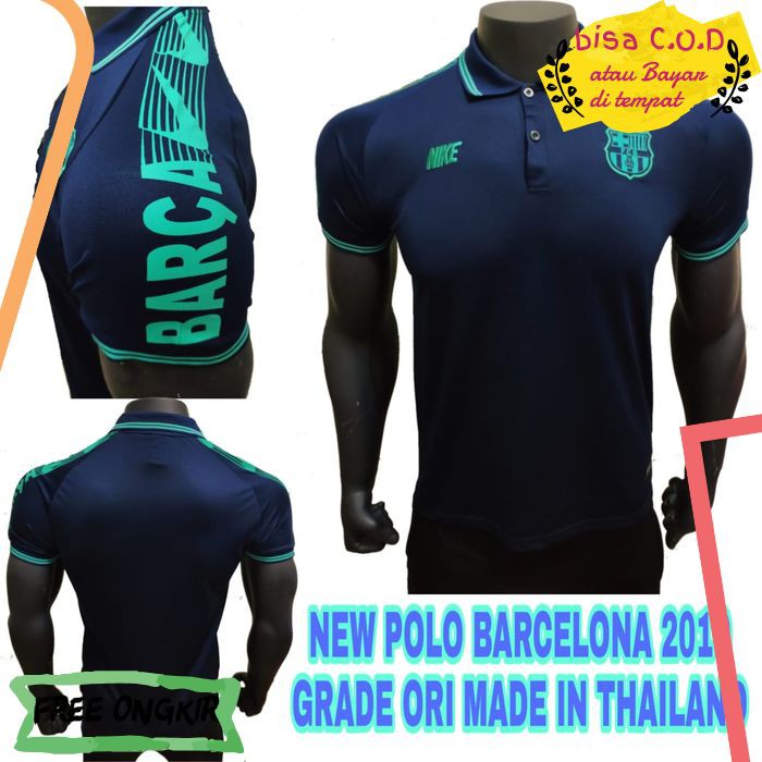 [COD]359 KAOS POLO SHIRT BARCELONA 2019/2020 GRADE JERSEY BOLA ORIGINAL BAJU FUTSAL PRIA MURAH
