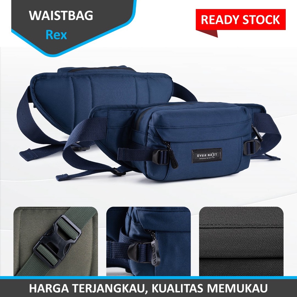 Waistbag Tas Selempang Slempang Waist Sling Bag Vape  Pria Tahan Anti Air Waterproof Water Proof Ter