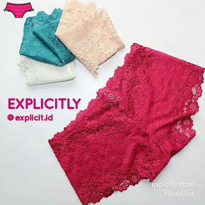 Terlarisseller# Celana Dalam Wanita Model Boxer Sexy Lace (Boxshort) Baguuss