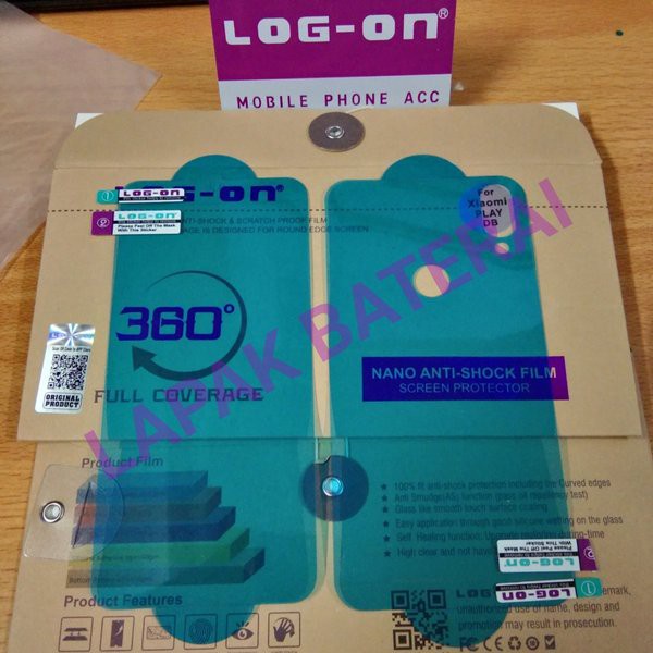 LOG - ON Anti Gores Hydrogel Xiaomi MI Play