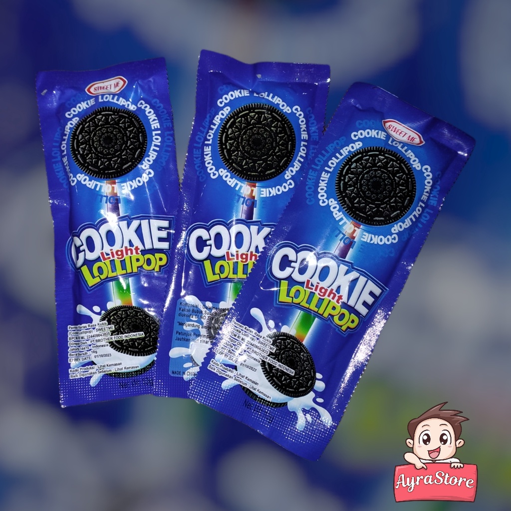 COOKIE Light LOLLIPOP permen lampu bentuk Oreo - rasa kukis