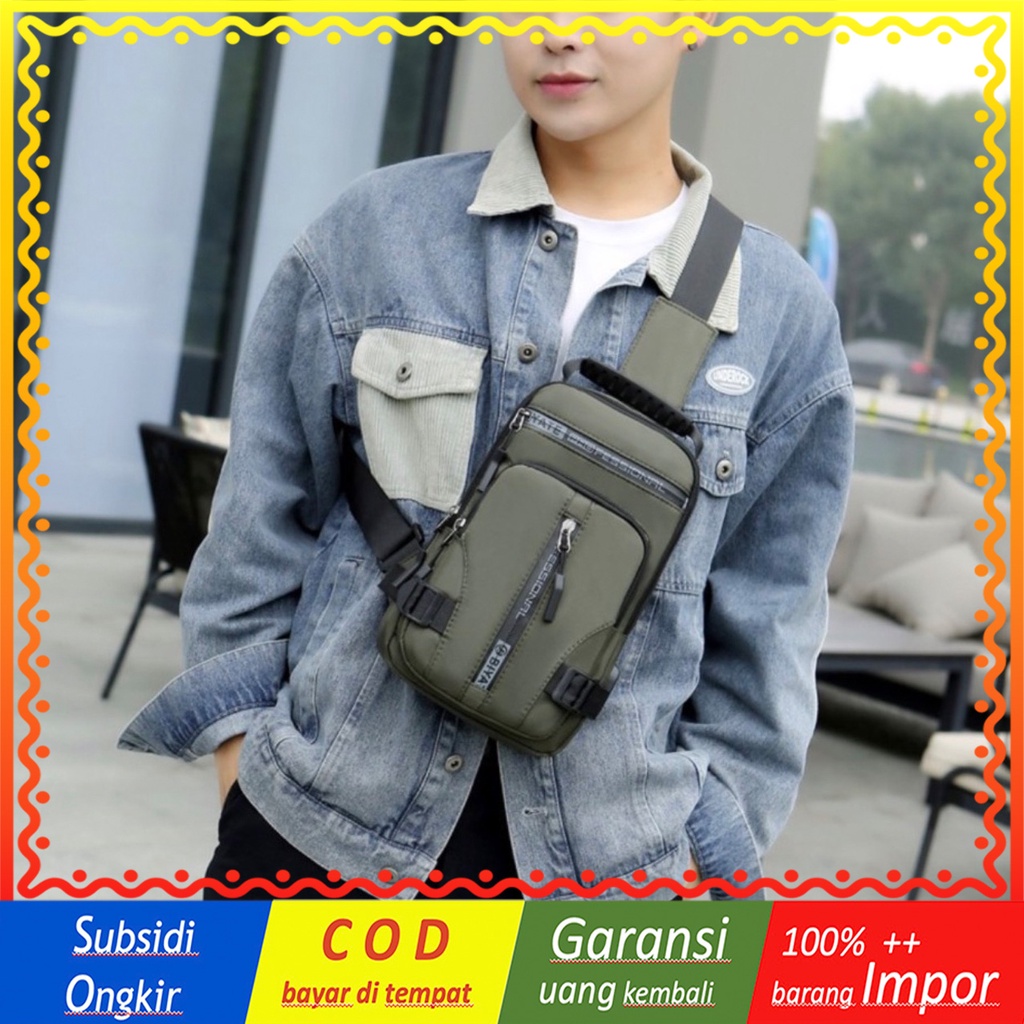 WYK00 Tas Selempang Ransel New Model Port USB Waterproof Staye Profesional Impor TKM