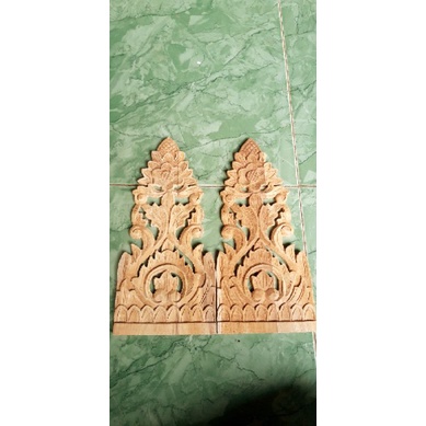 ukiran tempel soko kayu jati kering