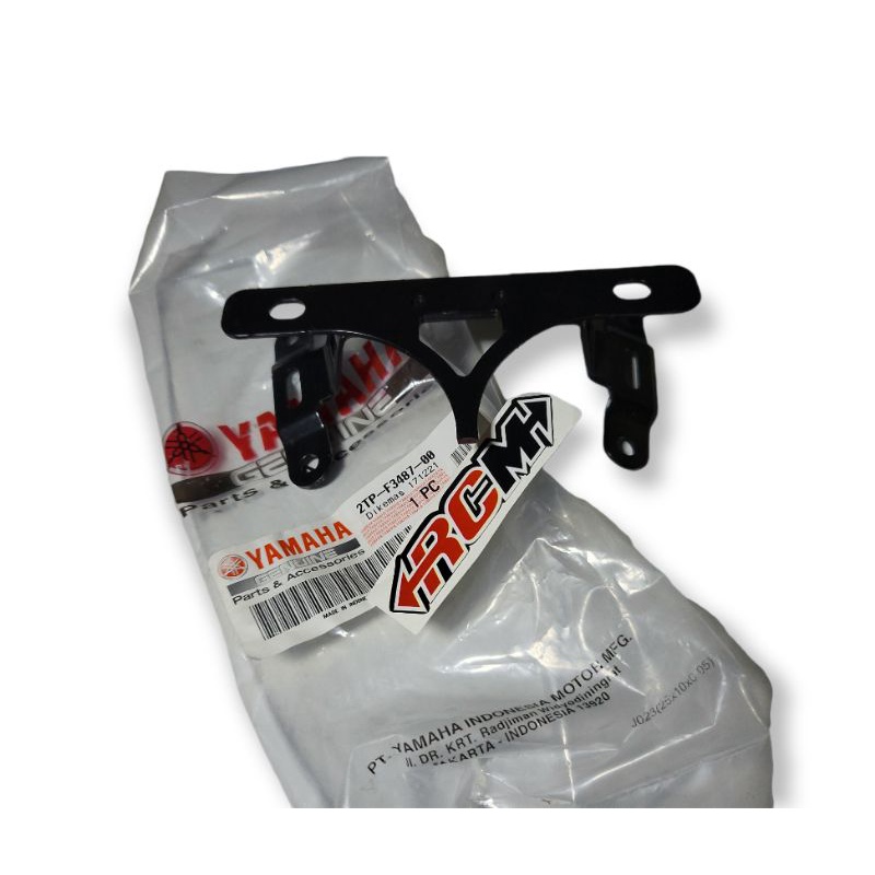 STAY PLATE DUDUKAN PLAT NO NOMOR NOMER VIXION NVA ADVANCE 2015 2016 BLOK MESIN GOLD ORI ORIGINAL YAM