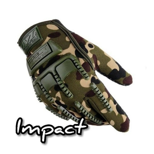 Sarung tangan pria polisi motor tentara Tactical Impact mechanix wear Panjang Full Jari Finger