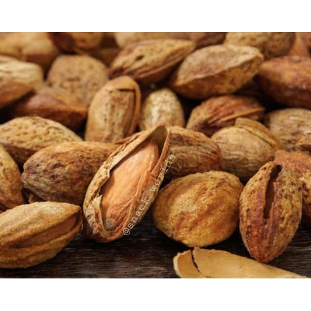 

1Kg Almond Roasted ( Panggang ) USA - California murah bakar in shell