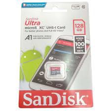 KHANZAACC Memory Card SanDisk Ultra MicroSD 128GB A1 100MB/s