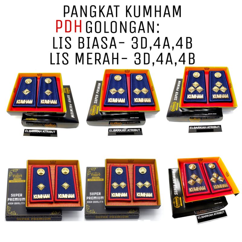 PANGKAT PDH PDU KUMHAM GOLONGAN 2A 2B 2C 2D 3A 3B 3C 3D 4A 4B KEMENKUMHAM / POLSUSPAS / IMIGRASI / CPNS KUALITAS SUPER PREMIUM-2