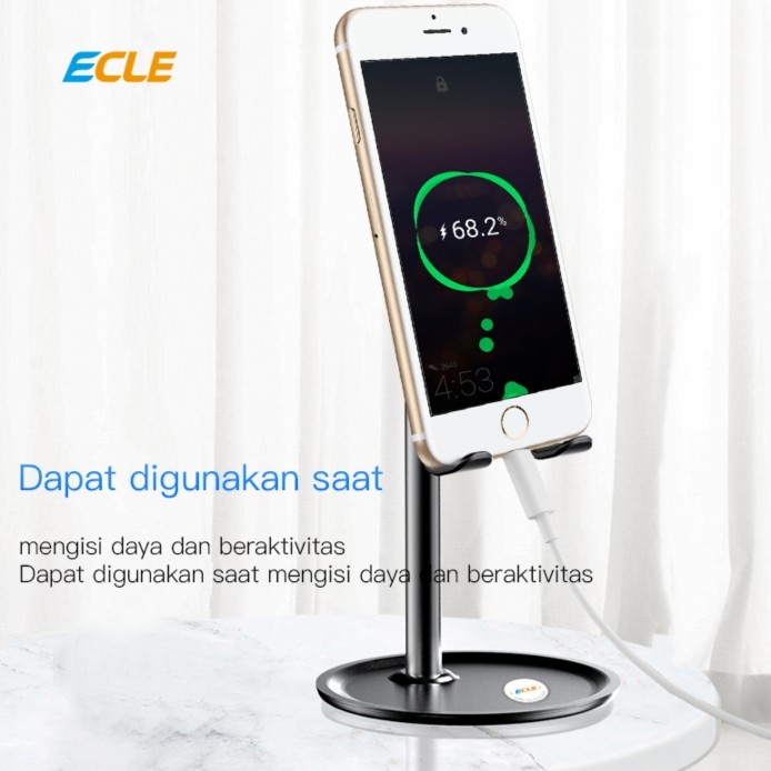 ECLE stand smartphone holder alumunium abs sandaran handphone nonton