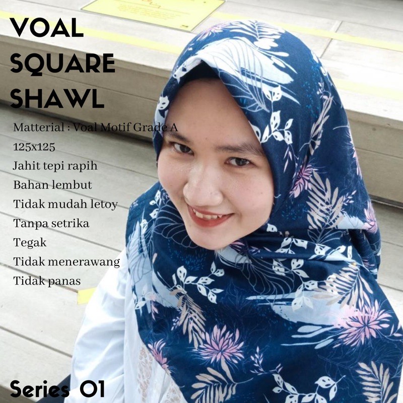 Voal Motif Square Printed (125 x 125)