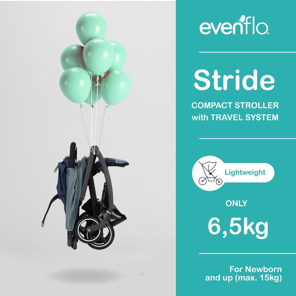 Stroller Baby Cabin Size Kereta Dorong Bayi Evenflo Stride Compact Travel System