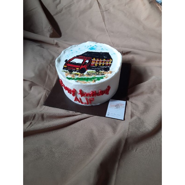 

korean cake || hand painted cake diameter 18 cm