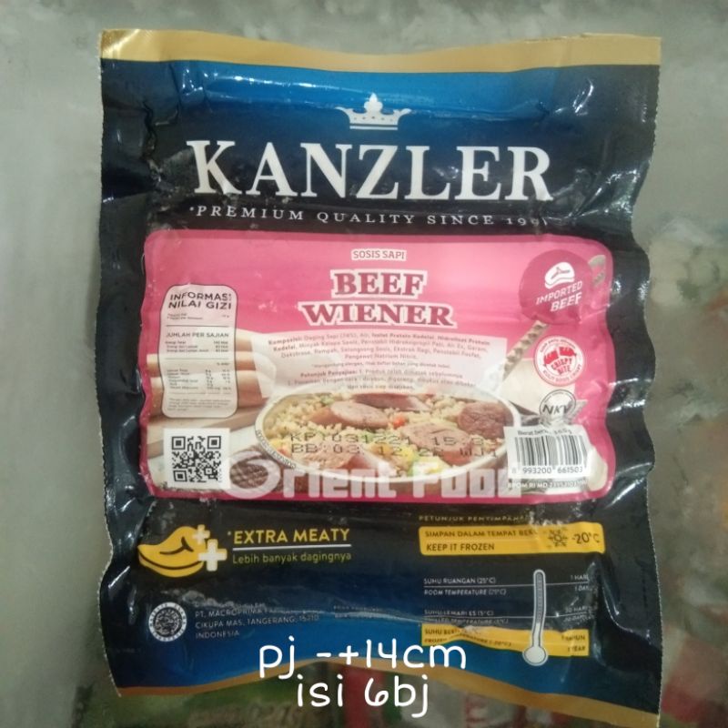 

Sosis Kanzler Beef Wiener 360gr