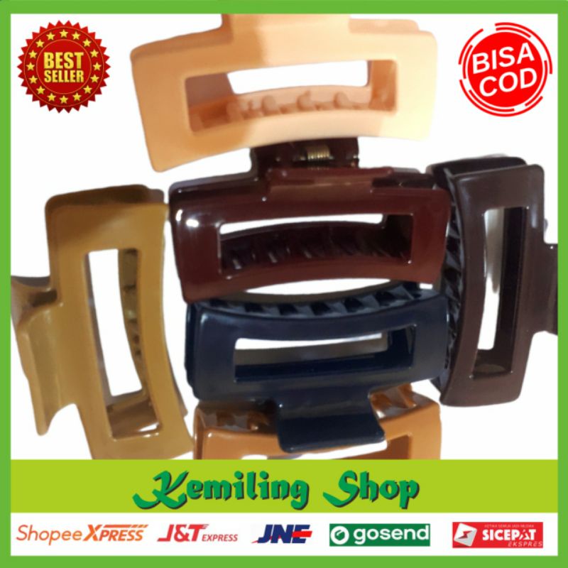 Jepit Rambut Korea Model Kotak Bolong 8cm, Jedai Bangkok Jumbo 8cm Harga/Pieces FREE KARDUS&amp; BUBBLE WARP