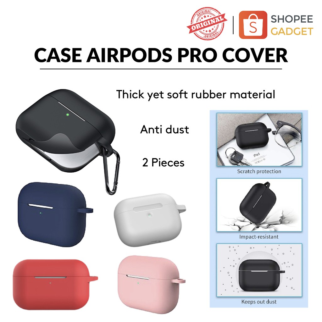 Case Airpods Pro Gen 2 1 Casing Soft Premium Rubber inPods i12 tws with Bonus Hook Lanyard Hanger