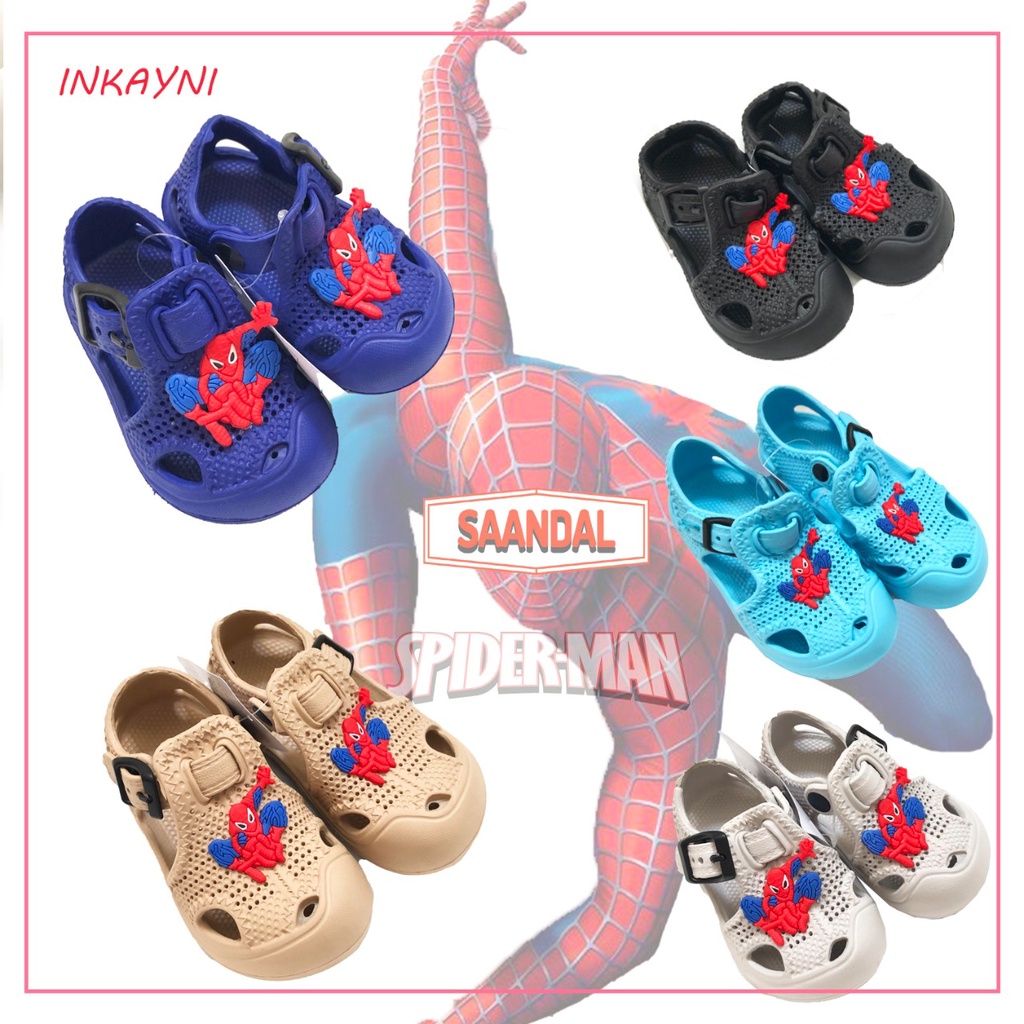 Sandal Baim Anak Laki-Laki Balita Spiderman Inkayni Ukuran 24-29 (Bisa Satuan COD)