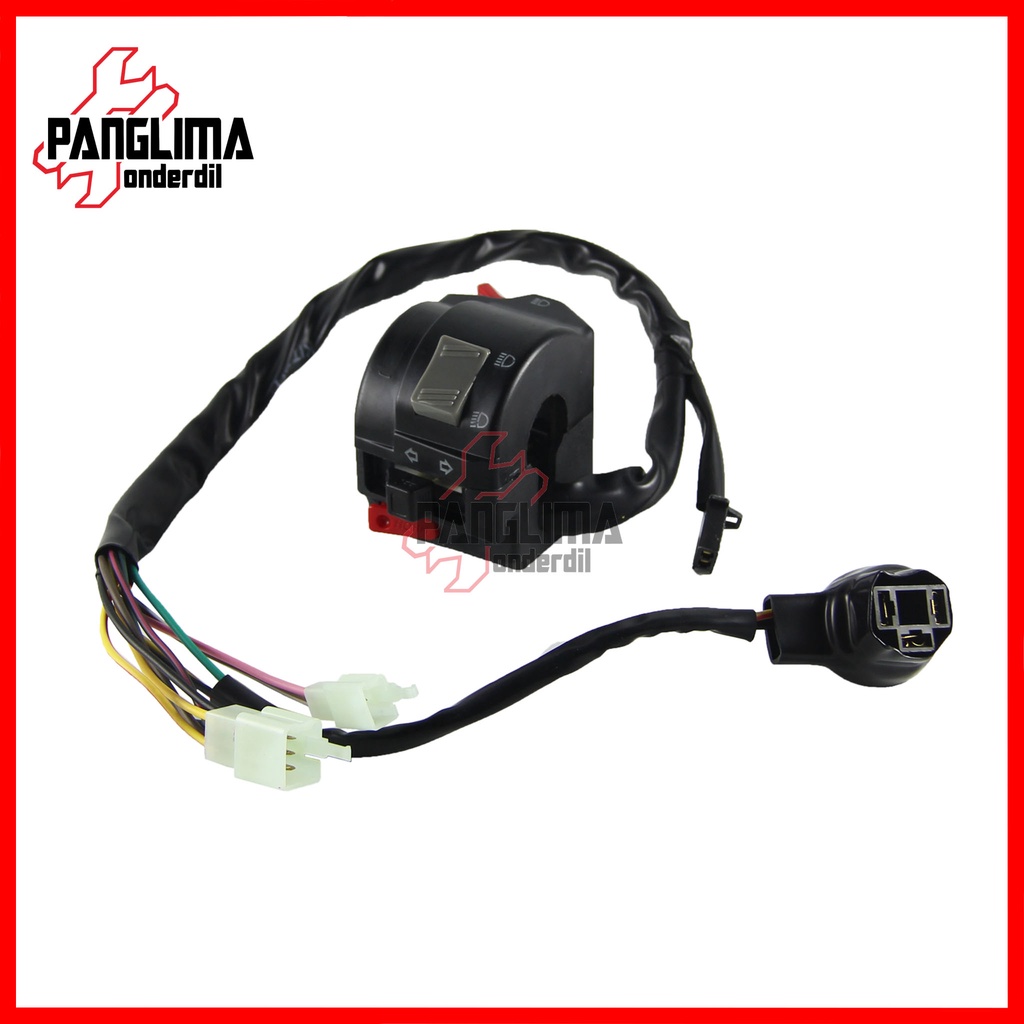Handel Switch Kiri-Left Yamaha Vixion New NVA-NVA Movistar-NVL Handle-Hendle-Hendel-Holder Saklar Lampu Depan Dim-Sen-Sein-Klakson