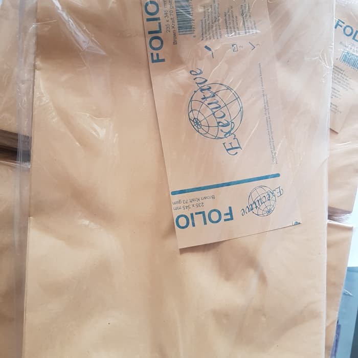 

Amplop coklat ukuran folio