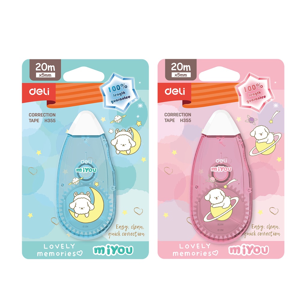 

Deli Correction Tape/ Tip-ex Kertas Edisi Miyou 20Meter/12Meter EH35X