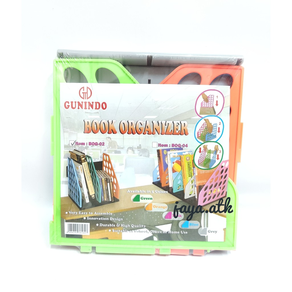 BOX FILE PLASTIK RAKIT BOKS FAIL RAKIT 2 SUSUN WARNA WARNI BOOK ORGANIZER RAKIT BOG-02