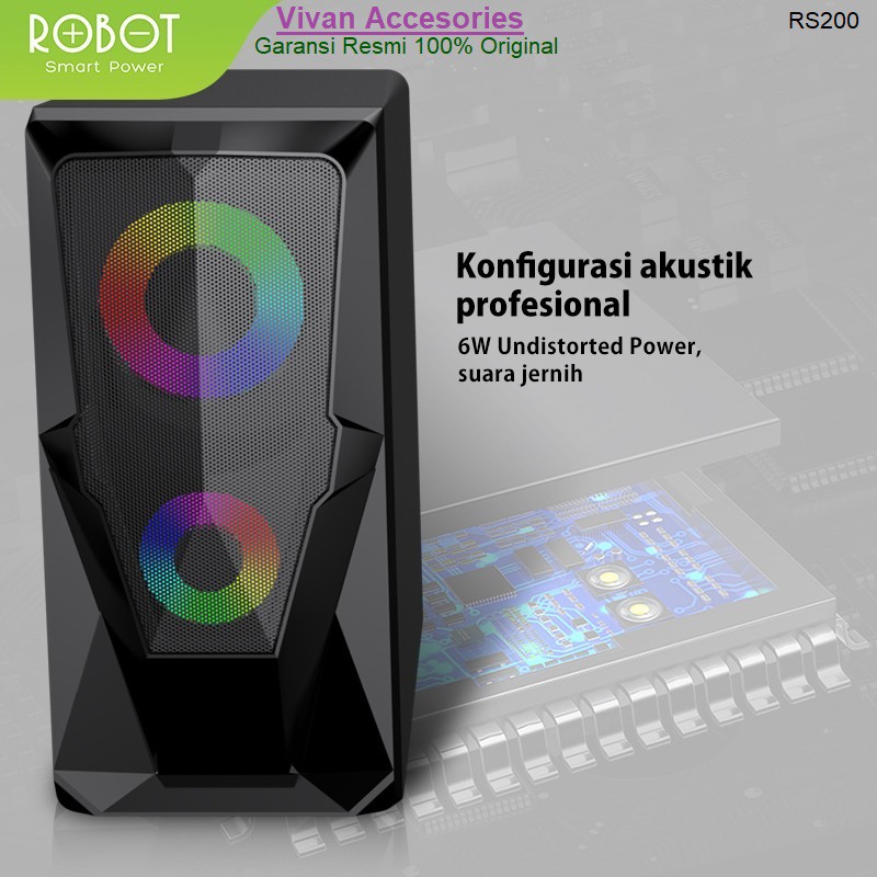 Robot RS200 E-Sport Gaming Speaker RGB Flow Lightning Effect with AUX