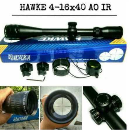 Telescope Hawke 4-16x40 AOIR Mildot Rifle Scope Hunting - Teleskop