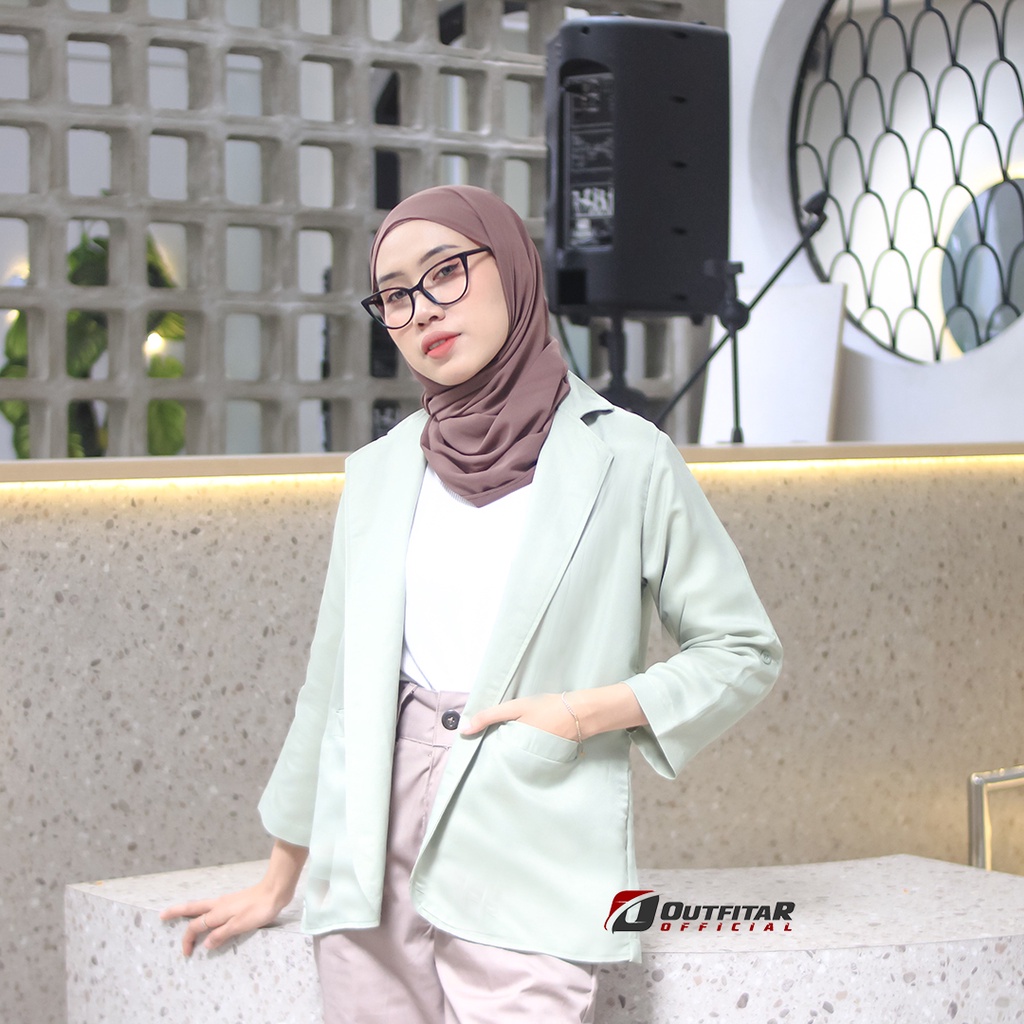 Blazer Longsleeve Wanita Outer Wanita Jas Santai