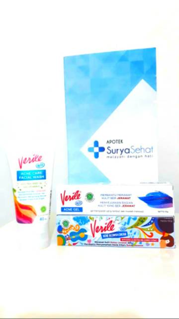 Verile Acne Gel - Verile Facial Wash - Verile Blemish Cream - Paket Perawatan Verile - Paket Verile