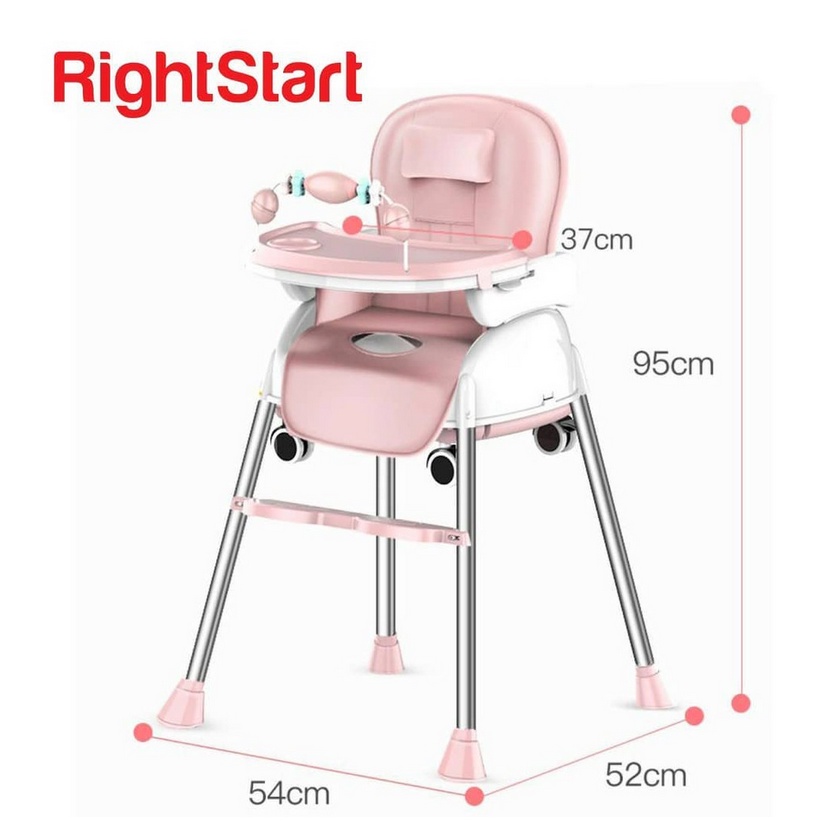 Right Start Candy Series Roadster Highchair FREE TOY - Kursi Makan Roda Mainan High Chair Anak Bayi