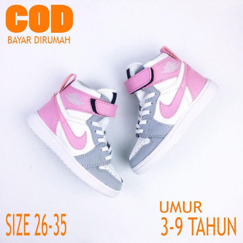 Sepatu Sneakers Anak N1ke jordan cocok buat jalan jalan shoping olahraga ukuran 26 27 28 29 30 31 32