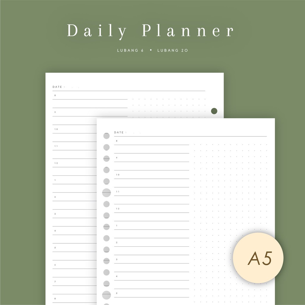 

A5 - Loose Leaf Daily Planner by Notokata - 8004