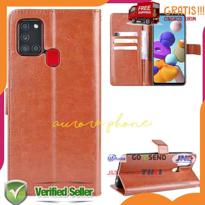 FLIP COVER SAMSUNG GALAXY A21S WALLET LEATHER CASE CASING KULIT A21 S