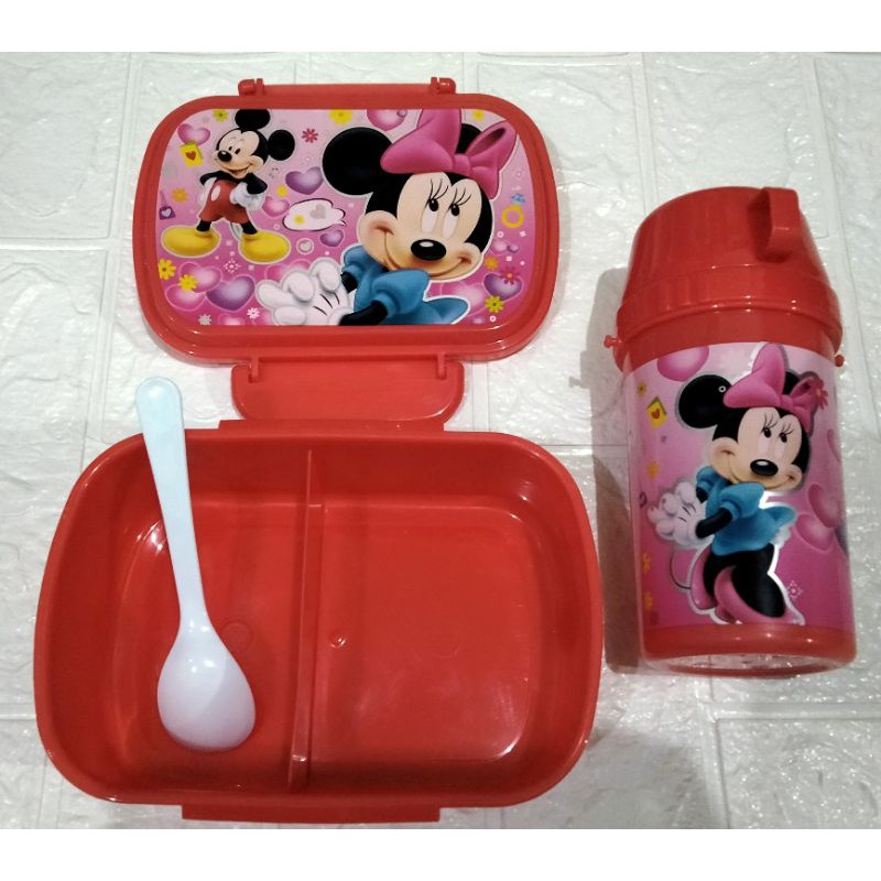 lunch box minie mouse 700 ml with bottle