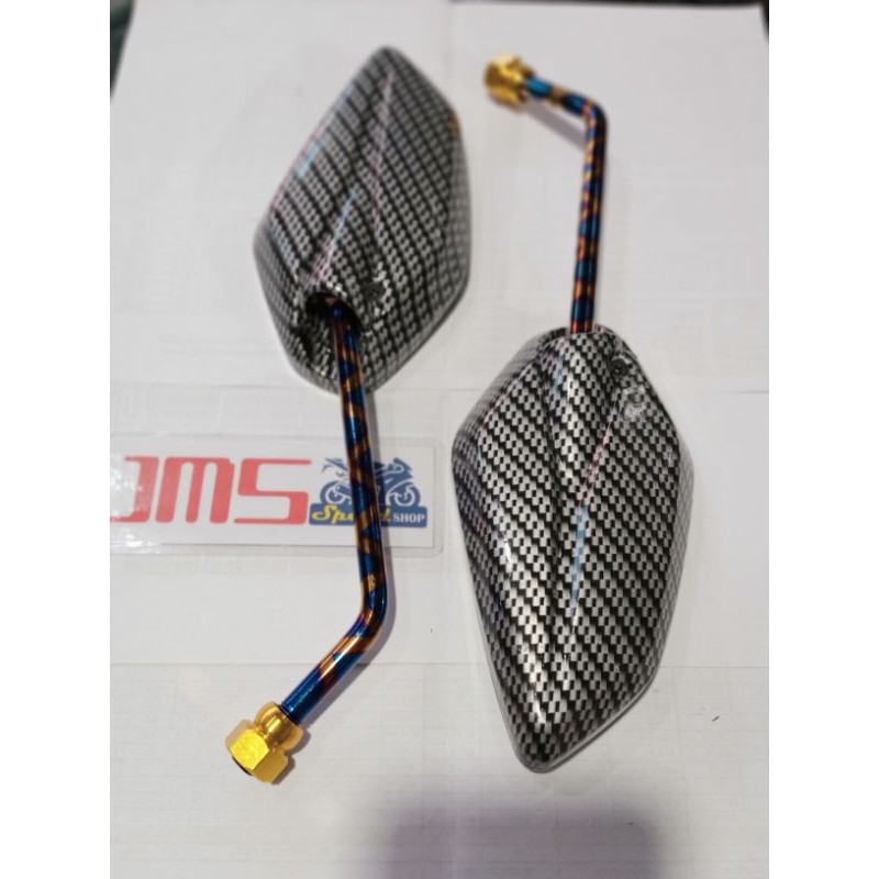 kaca spion carbon two tone 2 tone model Jupiter Mio Mio 3 Xeon soul gt mio j nmax Vixion mx