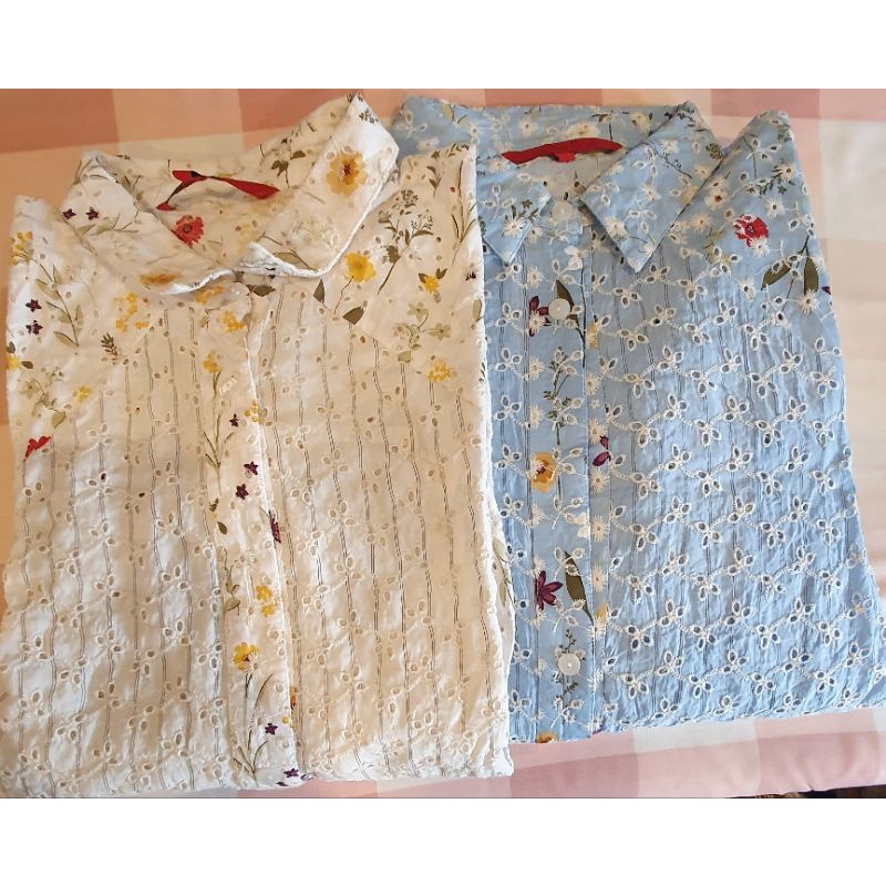 Benang jarum MARSHA SHIRT XL (krem) preloved