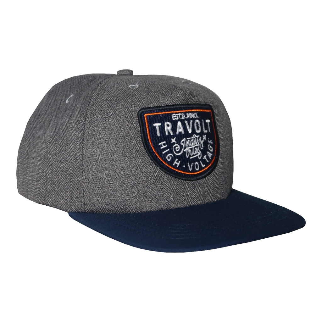 Snapback - Travolt - Comb - Biru Dongker - Abu - Topi - Hat