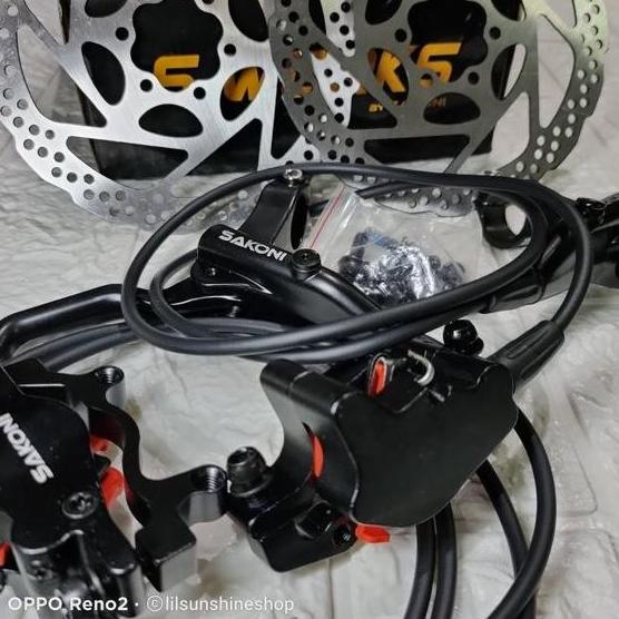 rem hidrolik disc brake set hidrolik S works sakoni sepeda mtb lipat