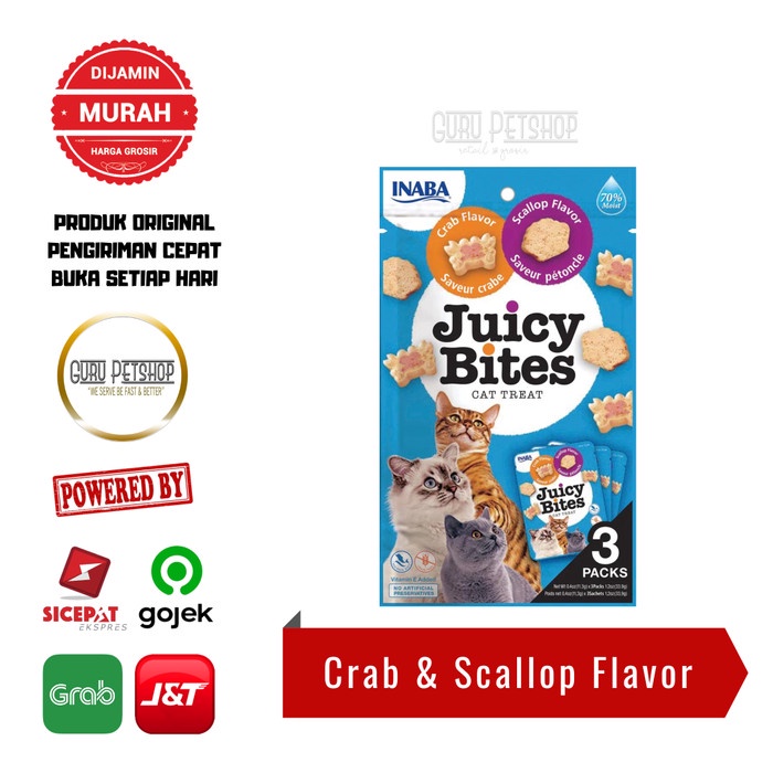 Inaba Juicy Bites Cat Treat ( isi 3 sachet) / Snack Kucing