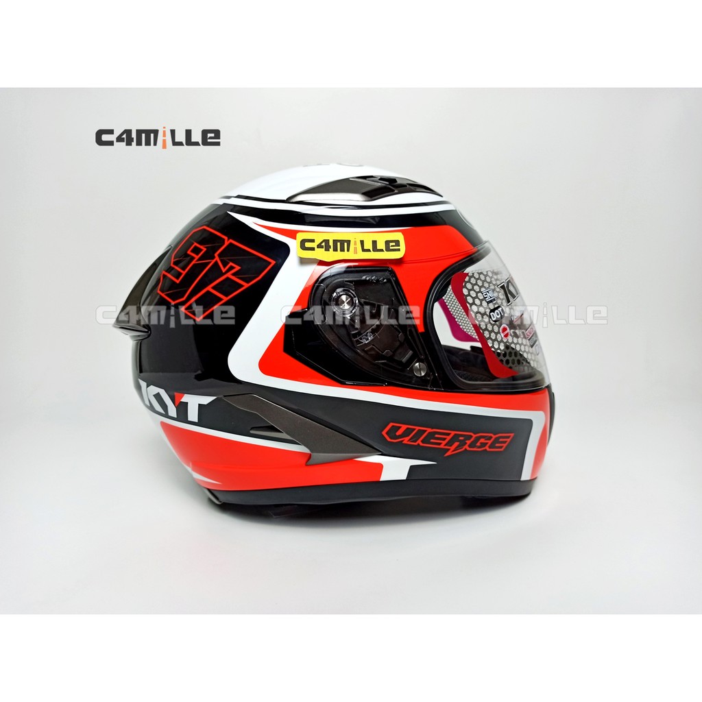 HELM KYT VENDETTA 2 XAVI VIERGE BLACK RED FLUO FULL FACE