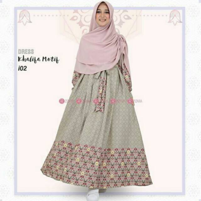 (Coming Soon Size S) Khalifa Motif I02 Zizara Dress Khalifa Motif I 02 Khalifa Dress Zizara Gamis