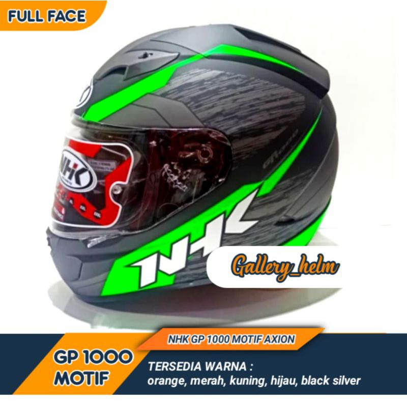 Helm Nhk Gp1000 AXION Hijau motif