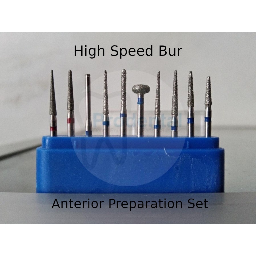 Bur Gigi / Dental Diamond Bur Crown Preparation Anterior Set