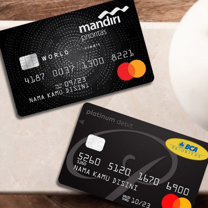 [CARD STICKER] BCA / MANDIRI PRIORITAS Cover Skin ATM / Debit / Credit / Emoney Kartu Stiker