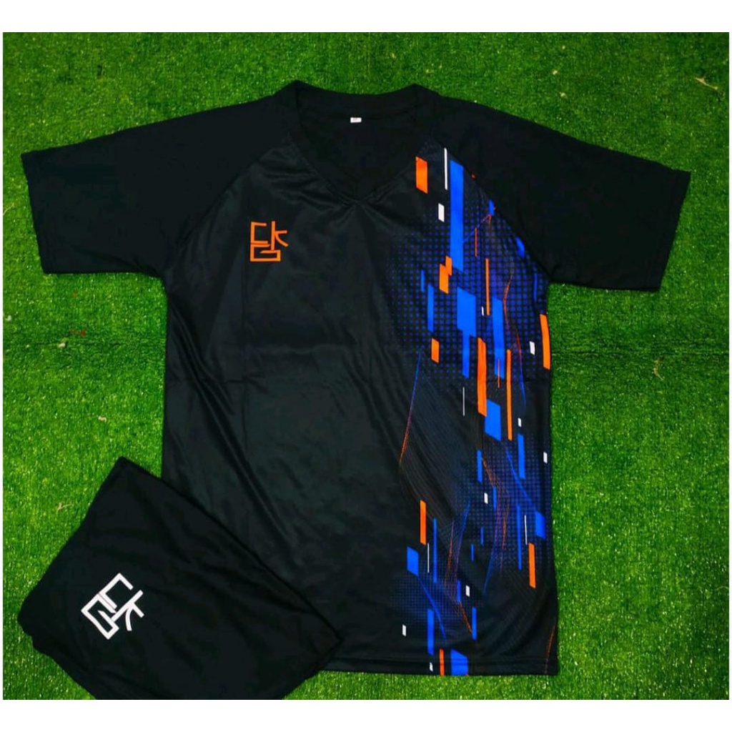 1 SET PAKAIAN OLAHRAGA PRIA BAJU FUTSAL KAOS LARI BAJU JOGGING MURAH BADMINTON VOLLY