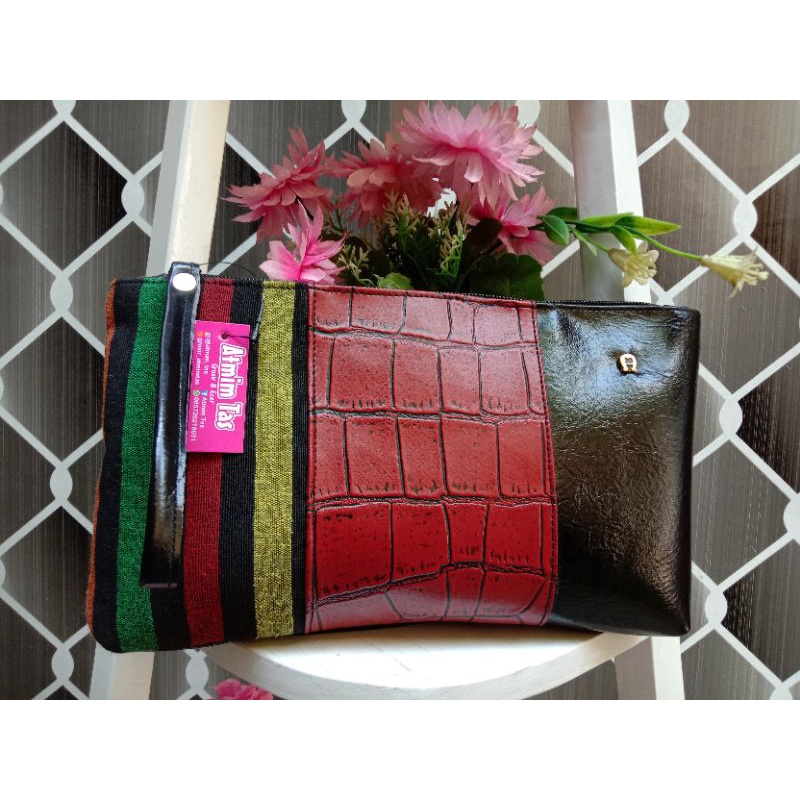 Clutch Kombi TENUN TROSO/dompet wanita/clutch wanita