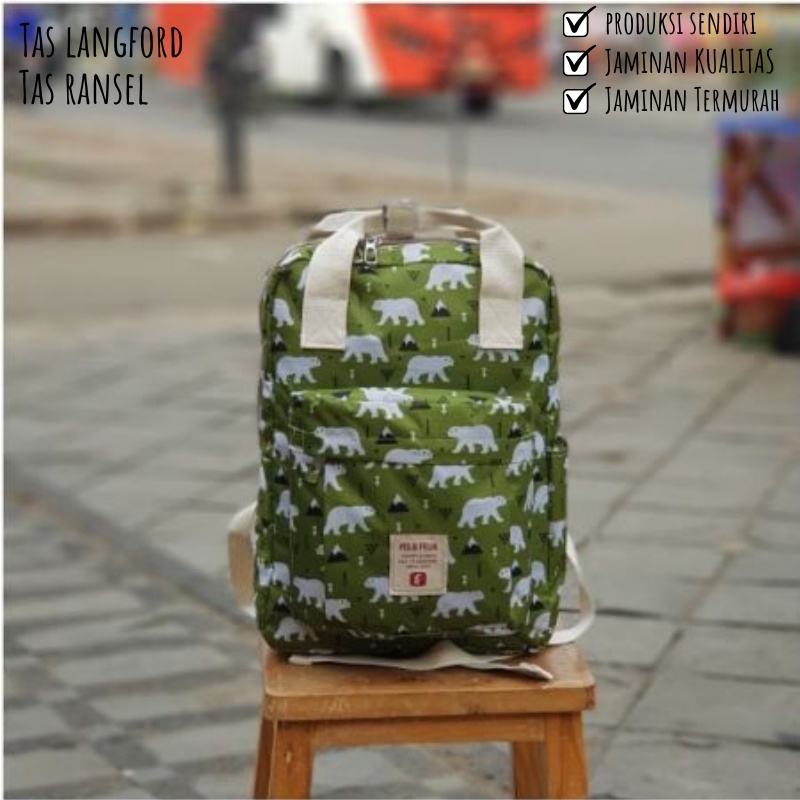 Tas Ransel Wanita - Sekolah Kuliah Kerja Traveling Multifungsi Backpack Punggung Bahu Model Korea Fashion Import Original Kapasitas Besar Waterproof Anti Air Laptop Kapasitas Besar Perempuan Cewek