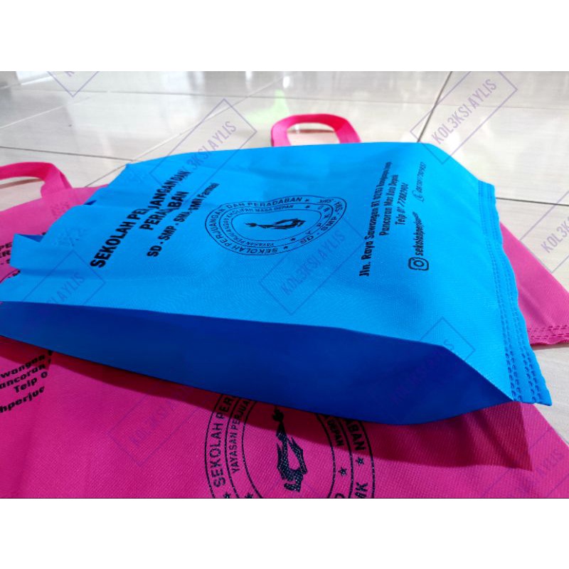 

PO SABLON Tas spunbond Lipat samping HLS 30x40