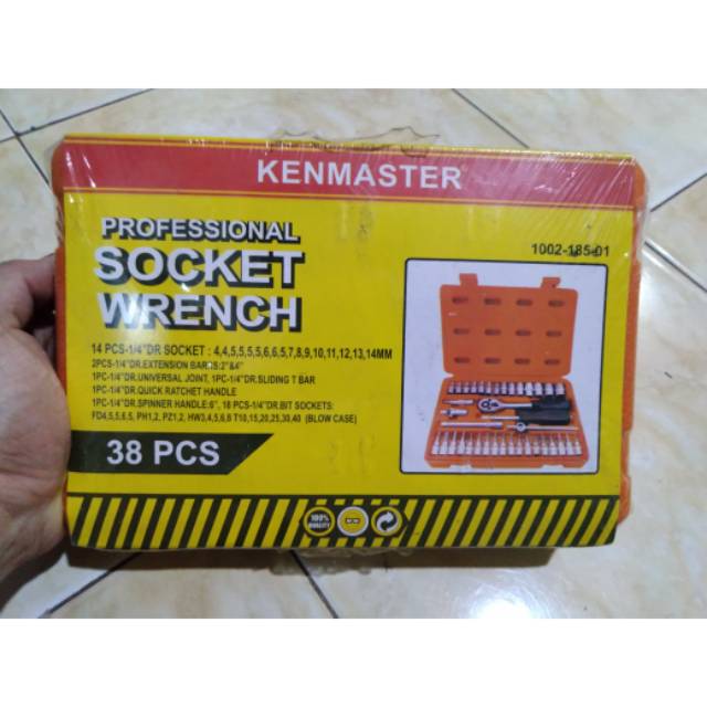 KENMASTER 38pcs kunci sok shock socket set 38 pcs ORIGINAL